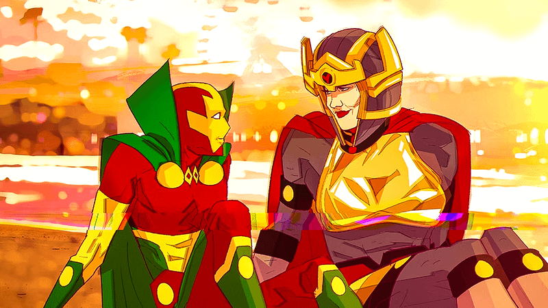 Scott Free Mister Miracle and Big Barda in animated show.