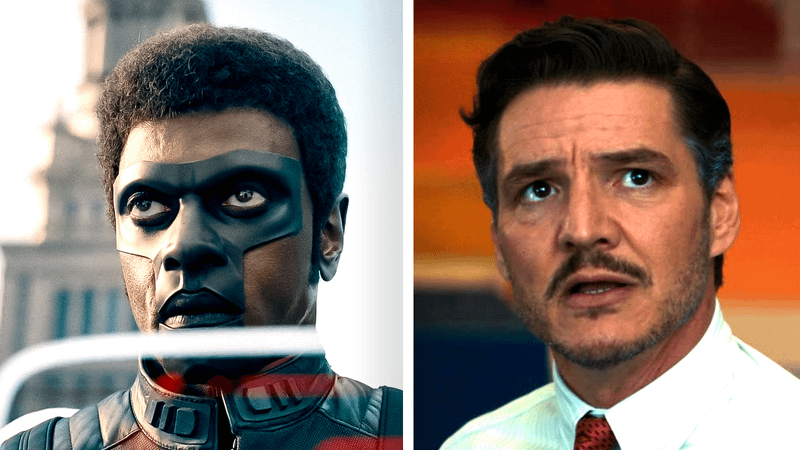 Edi Gathegi as Mr. Terrific from 'Superman,' Pedro Pascal as Reed Richards from 'The Fantastic Four: First Steps.'