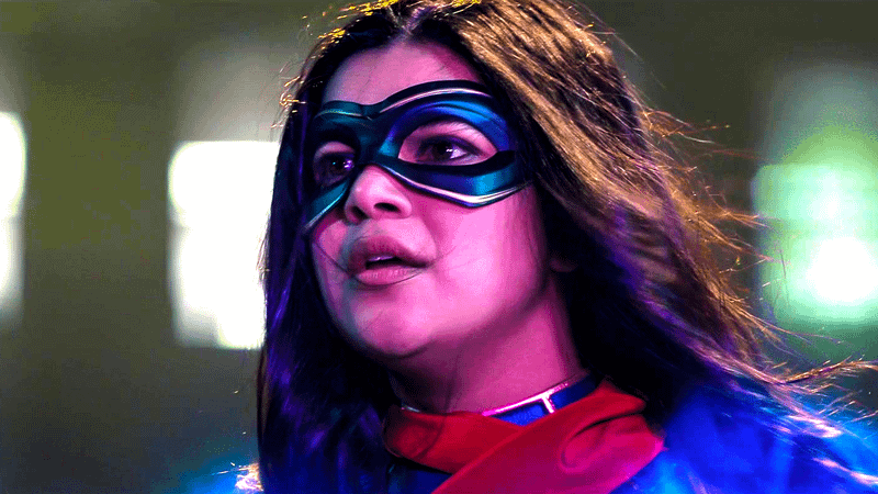 Iman Vellani as Ms. Marvel.