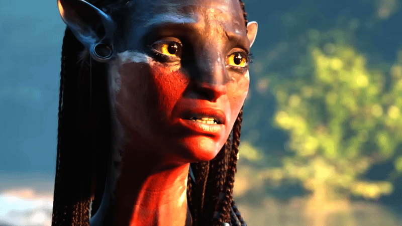 Zoe Saldana as Neytiri in Avatar: The Way of Water
