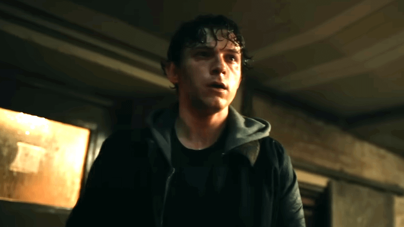 Peter Parker sweating right before falling over.