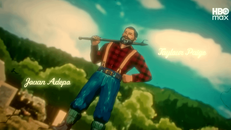 Paul Bunyan statue in IT: Welcome to Derry's opening credits