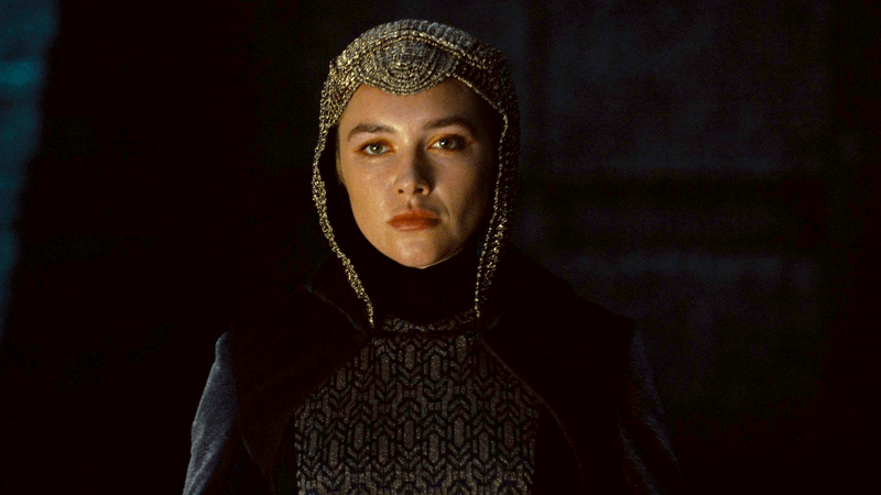 Florence Pugh as Princess Irulan in Dune: Part Two.
