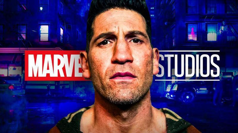 Jon Bernthal as Punisher with the Marvel Studios logo behind him in Daredevil: Born Again