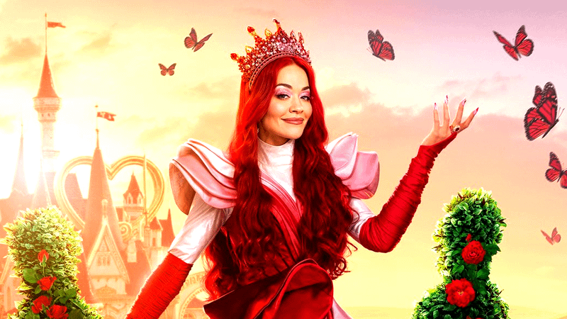 Rita Ora as the Queen of Hearts.
