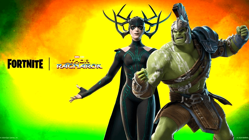 Hela and Hulk Fortnite skins based on their looks in Thor: Ragnarok