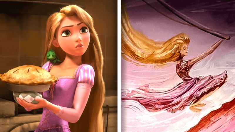 Rapunzel from 'Tangled' movie, Rapunzel from Disney Adventure art piece.