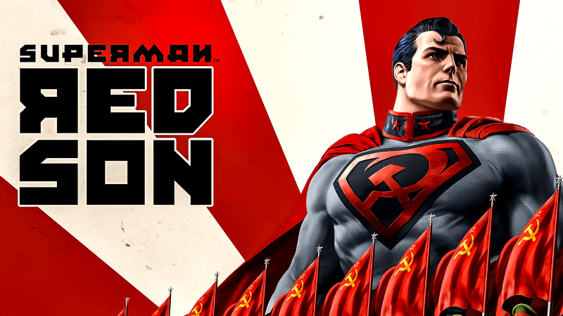 Superman with a soviet symbol on his chest in Superman: Red Son