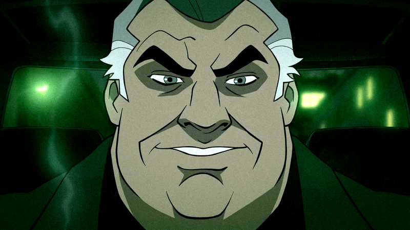 A close-up of Rupert Thorne in Creature Commandos.