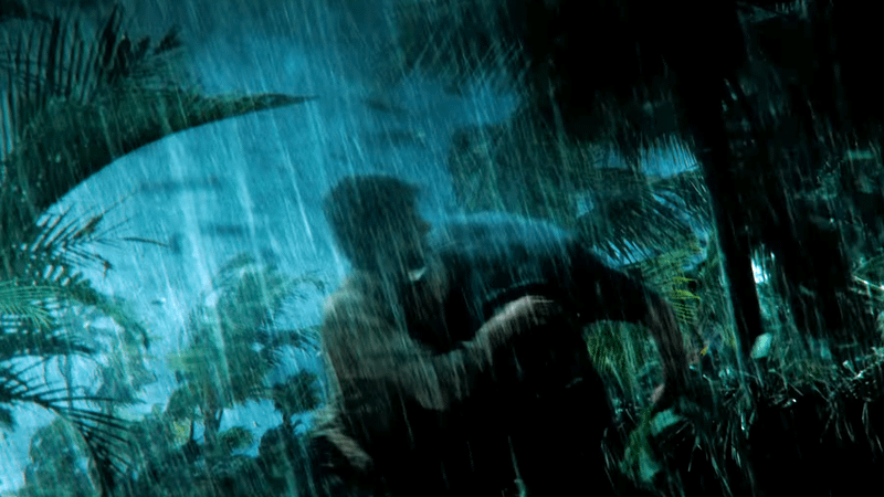 Two people fighting in the train in a forest in Send Help
