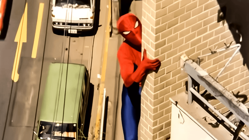 Shinji Todō as Spider-Man.