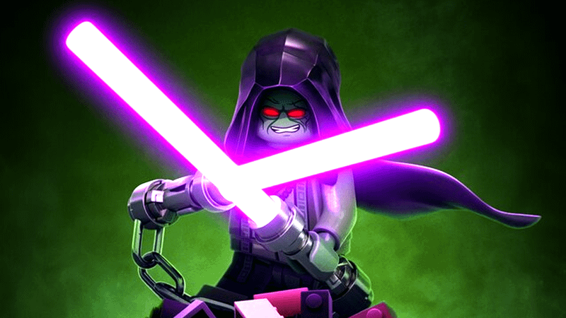 Master Solitus crossing his two lightsabers inLEGO Star Wars: Rebuild the Galaxy: Pieces of the Past