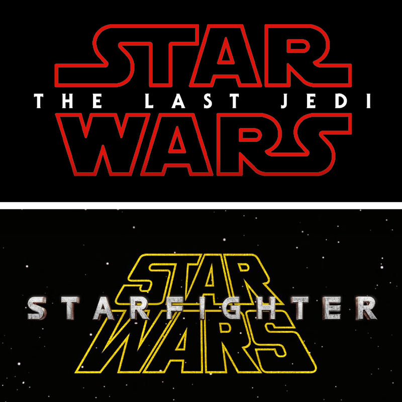 The Last Jedi logo compared to Star Wars: Starfighter.