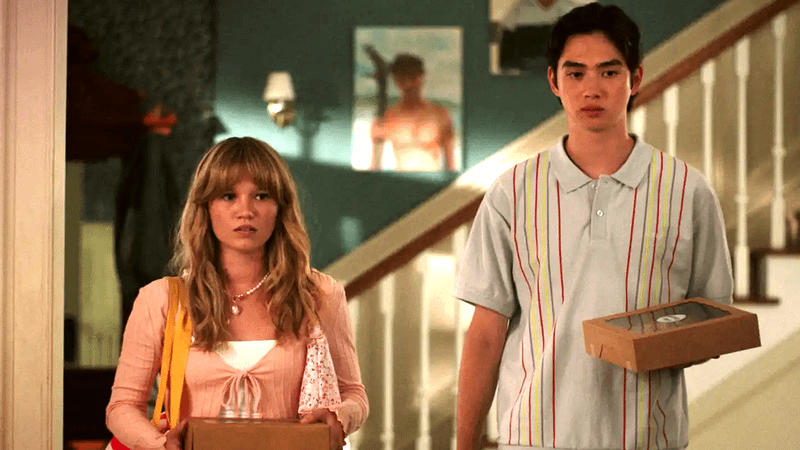 Rain Spencer as Taylor & Sean Kaufman as Steve in Summer I Turned Pretty Season 2