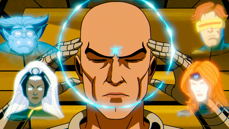Professor X channeling his powers in X-Men '97