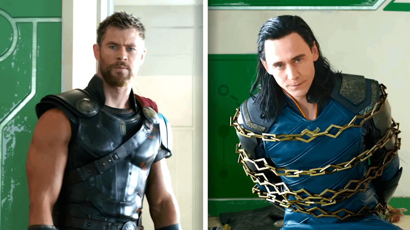 Chris Hemsworth as Thor, Tom Hiddleston as Loki in Thor: Ragnarok