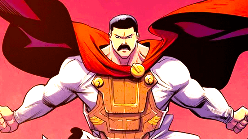 Thragg holding his arms out in Invincible