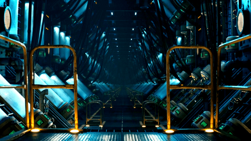 The cryofreeze chamber in Vault 33 in Fallout