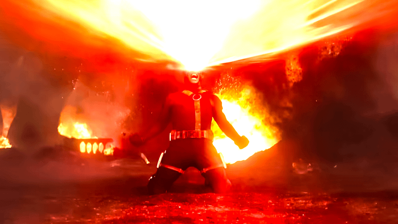 James Marsden's Cyclops emitting an optic blast in Avengers: Doomsday.
