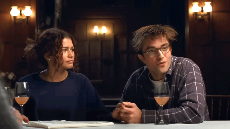 Zendaya as Emma & Robert Pattinson as Charlie in The Drama.