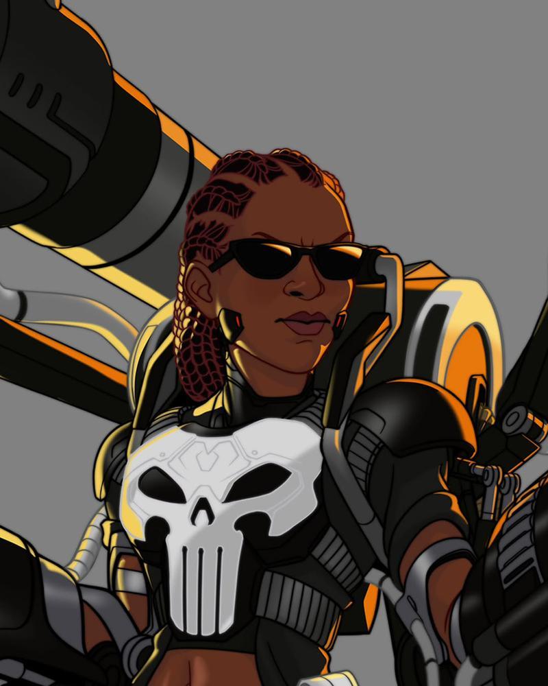 Riri Williams as Punisher from What If...? Season 3