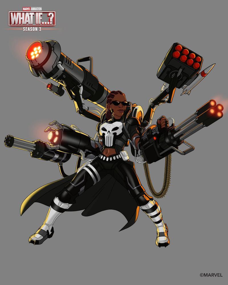 Riri Williams as Punisher from What If...? Season 3
