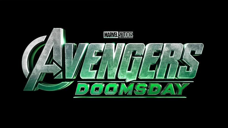 Avengers Doomsday logo with a green tint