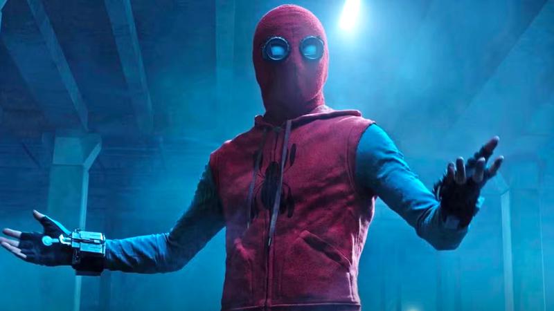 Spider-Man shrugging in his Homemade Suit in Spider-Man: Homecoming