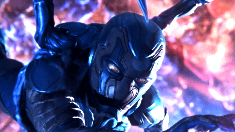Jaime Reyes' Blue Beetle in Blue Beetle movie.