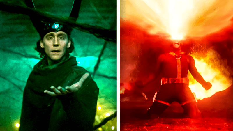 Tom Hiddleston as Loki in 'Loki,' James Marsden as Cyclops in 'Avengers: Doomsday.'