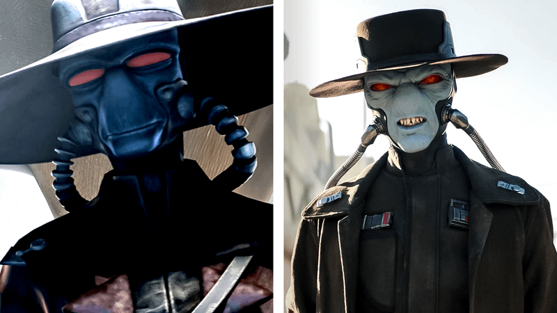 Star Wars villain Cad Bane in Clone Wars and Book of Boba Fett.