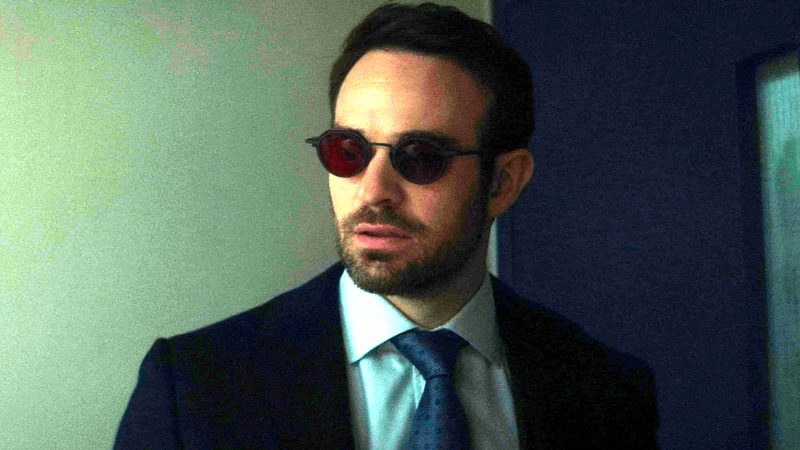 Charlie Cox ass Matt Murdock in his glasses in Daredevil: Born Again