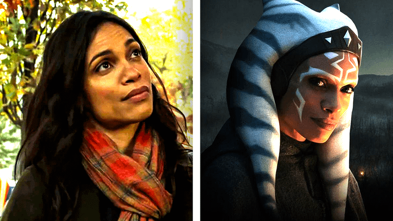 Rosario Dawson as Clarie Temple in 'Luke Cage' and Ahsoka Tano in 'Ahsoka.'