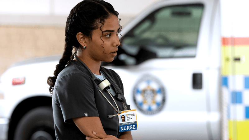 Emma Nolan in The Pitt Season 2, Episode 11.