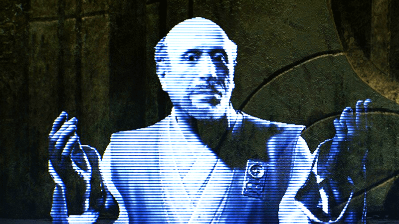 Eno Cordova as a hologram in Star Wars Jedi: Fallen Order