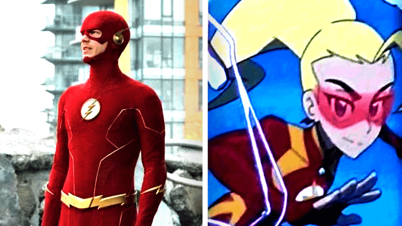 Grant Gustin as Flash and DC Super Powers' Jesse Quick.
