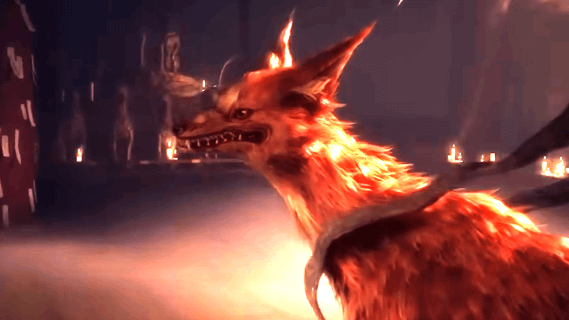 An angry fox in Silent Hill F