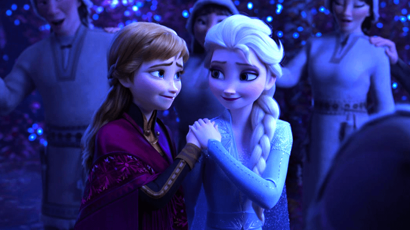 Anna and Elsa from Frozen.