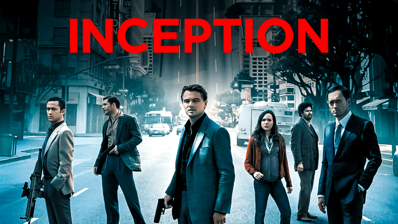 Inception movie cast key art.