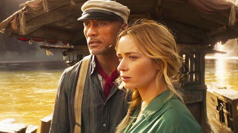 Dwayne Johnson and Emily Blunt in Jungle Cruise