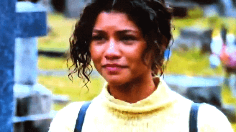 Zendaya as MJ in cemetery in a Brand New Day unused scene.