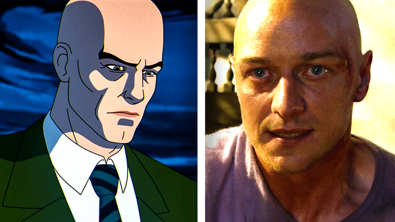 Professor X and James McAvoy as Charles Xavier.