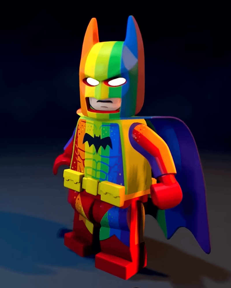 Rainbow Batman suit in LEGO Batman 2026 Legacy of the Dark Knight