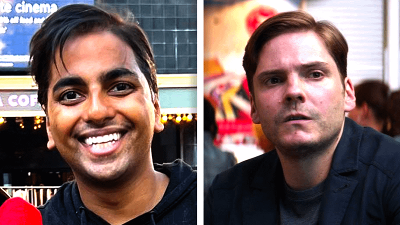 Rama Vallury and Daniel Brühl