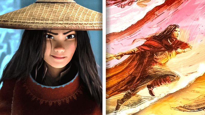 Raya from 'Raya and the Last Dragon' movie, Raya from Disney Adventure art piece.