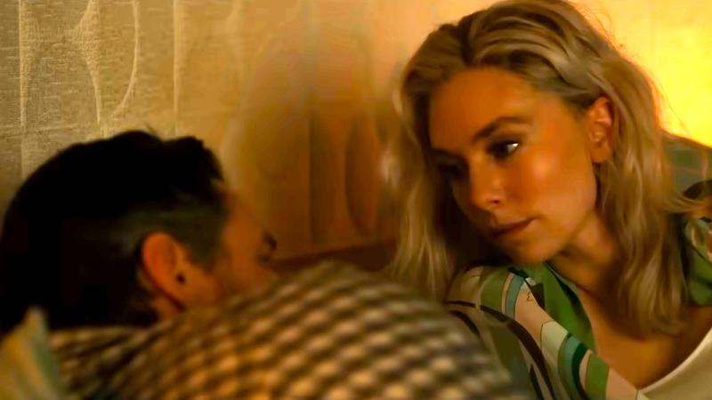 Vanessa Kirby and Pedro Pascal as Reed and Sue in Fantastic Four