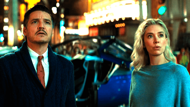 Pedro Pascal as Reed Richards, Vanessa Kirby as Sue Storm in 'The Fantastic Four: First Steps.'