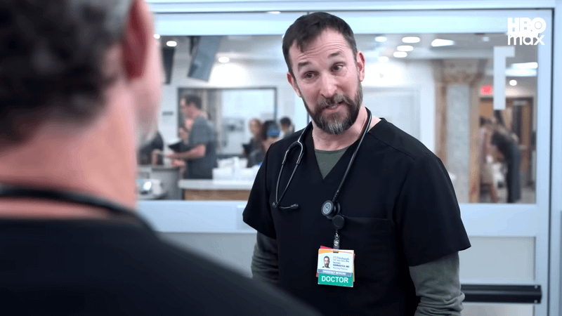 Noah Wyle as Dr. Robby in The Pitt Season 2, Episode 15.