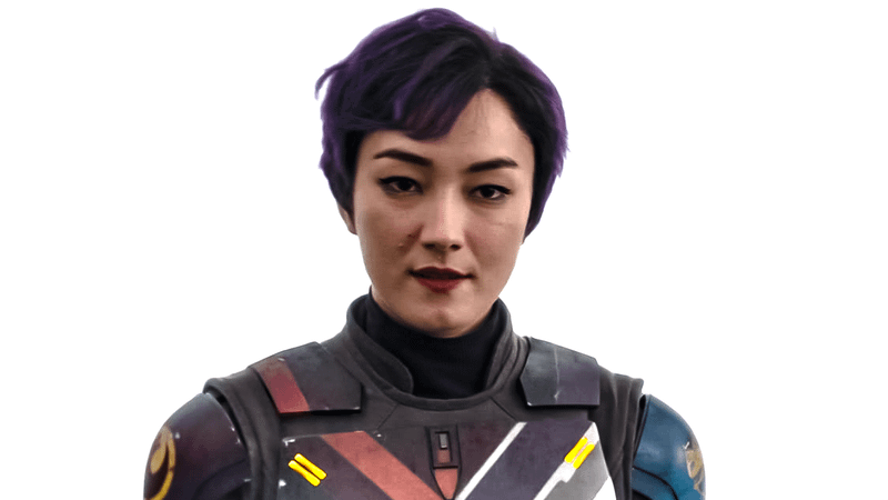 Natasha Liu Bordizzo as Sabine Wren in 'Ahsoka.'
