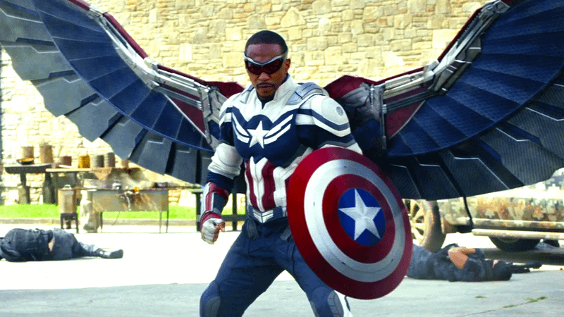 Anthony Mackie as Sam Wilson as Captain America.